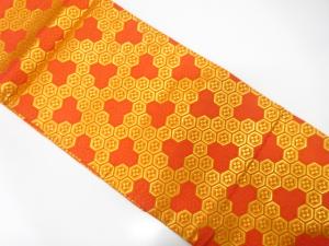 アンティーク　花亀甲模様織り出し子供帯（材料）